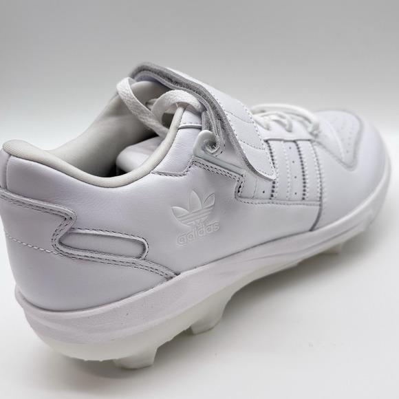 Size 12M- Adidas Forum TPU Baseball Cleats, Pure White JR9613 main image 6